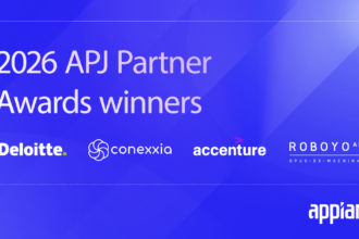 Appian’s 2026 APJ Partner Awards winners, featuring Deloitte, Conexxia, Accenture and Roboyo.